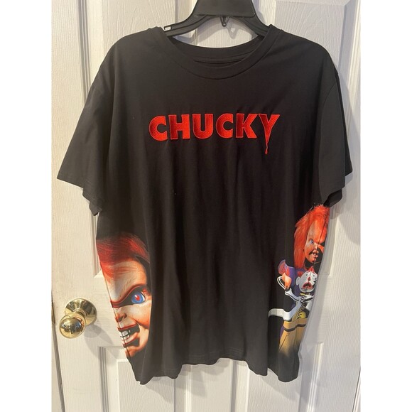 Chucky Child’s Play T-Shirt Mens 2XL Embroidered Graphic Tee Universal Studios - Picture 10 of 10